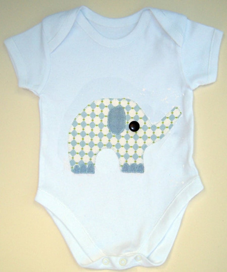 Elephant Baby Babygrow,  Baby Bodysuit 