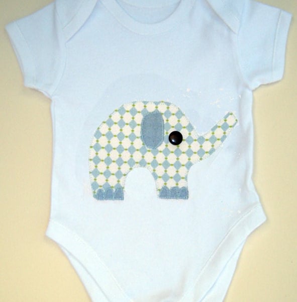 Elephant Baby Babygrow,  Baby Bodysuit 