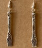 Earings with vintage spoon drops