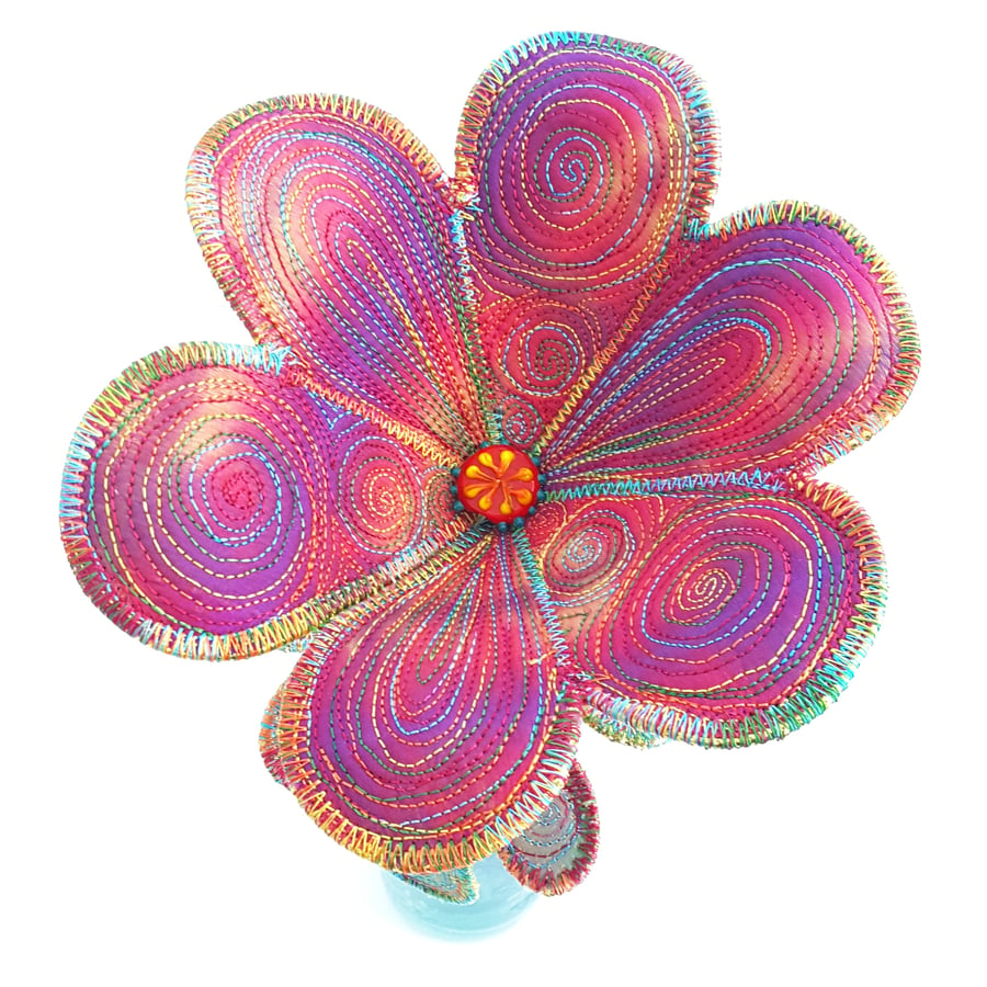 Textile Art Flower