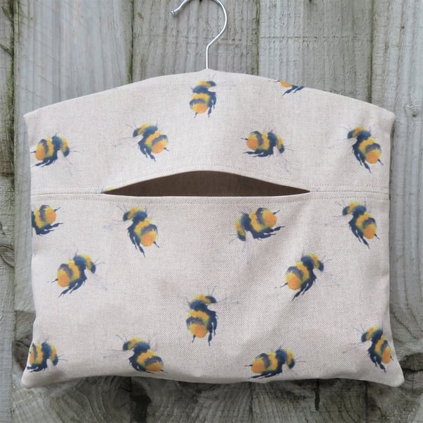 Bumblebee Print Clothes Peg Bag
