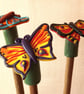 Handmade Butterfly Garden Cane Toppers (set of three) - Image 1