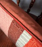 Patsy Cushion: Rust, Crocosmia & Tea Rose. Handwoven in Wales - Image 2