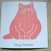 happy birthday cat card