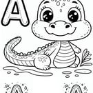 Printable Alphabet Coloring Pages, Coloring Book, Coloring Page, Preschool, Kind