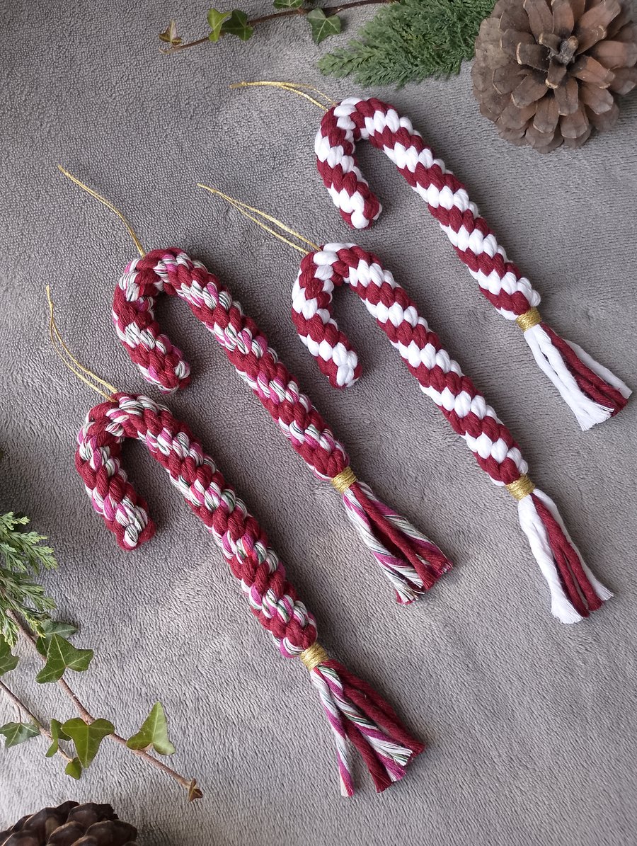 macrame candy canes