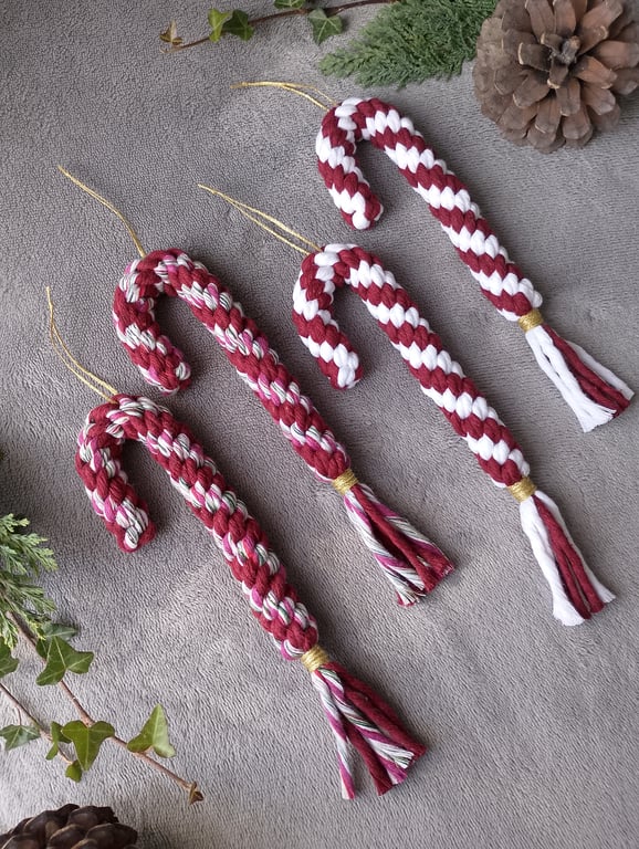 macrame candy canes