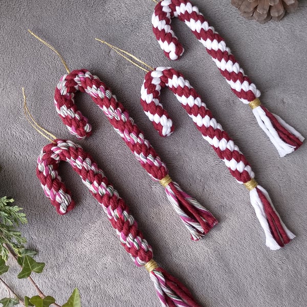 macrame candy canes