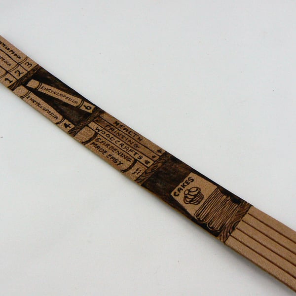 pyrographed bookmark ( books)
