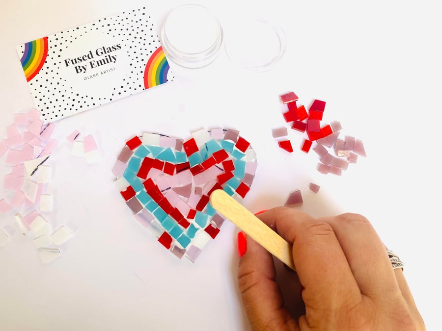 Make at Home Fused Glass Heart Kit