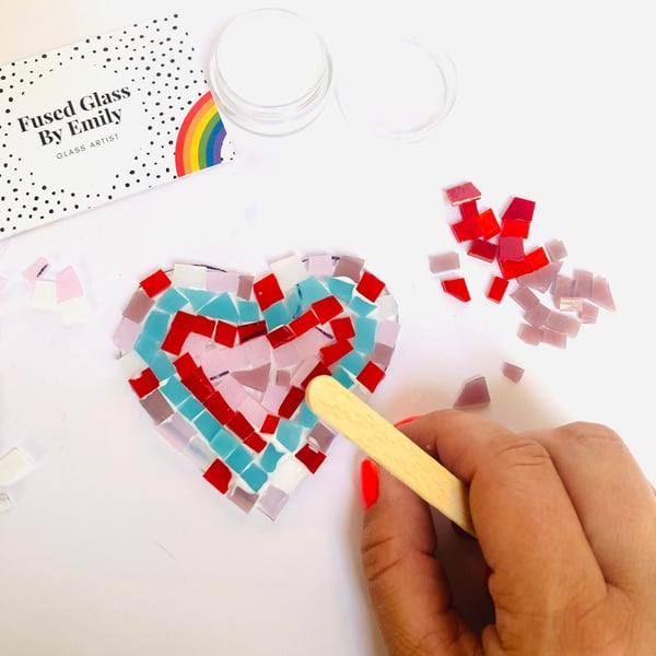 Make at Home Fused Glass Heart Kit