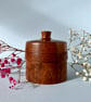 Beautiful, hand-turned mahogany, pull top pot. - Image 2