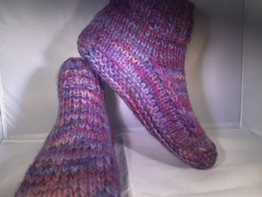 Hand Knitted Icelandic Woollen Slipper Socks