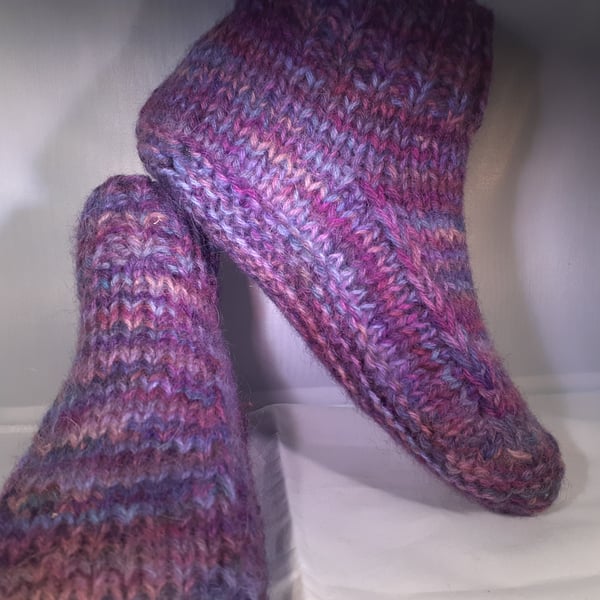 Hand Knitted Icelandic Woollen Slipper Socks