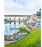 Calstock Viaduct, Cornwall Original Watercolour and Ink Painting Mounted - Image 6