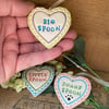 Dog themed gift. Big Spoon, Little spoon, doggy spoon ceramic heart set