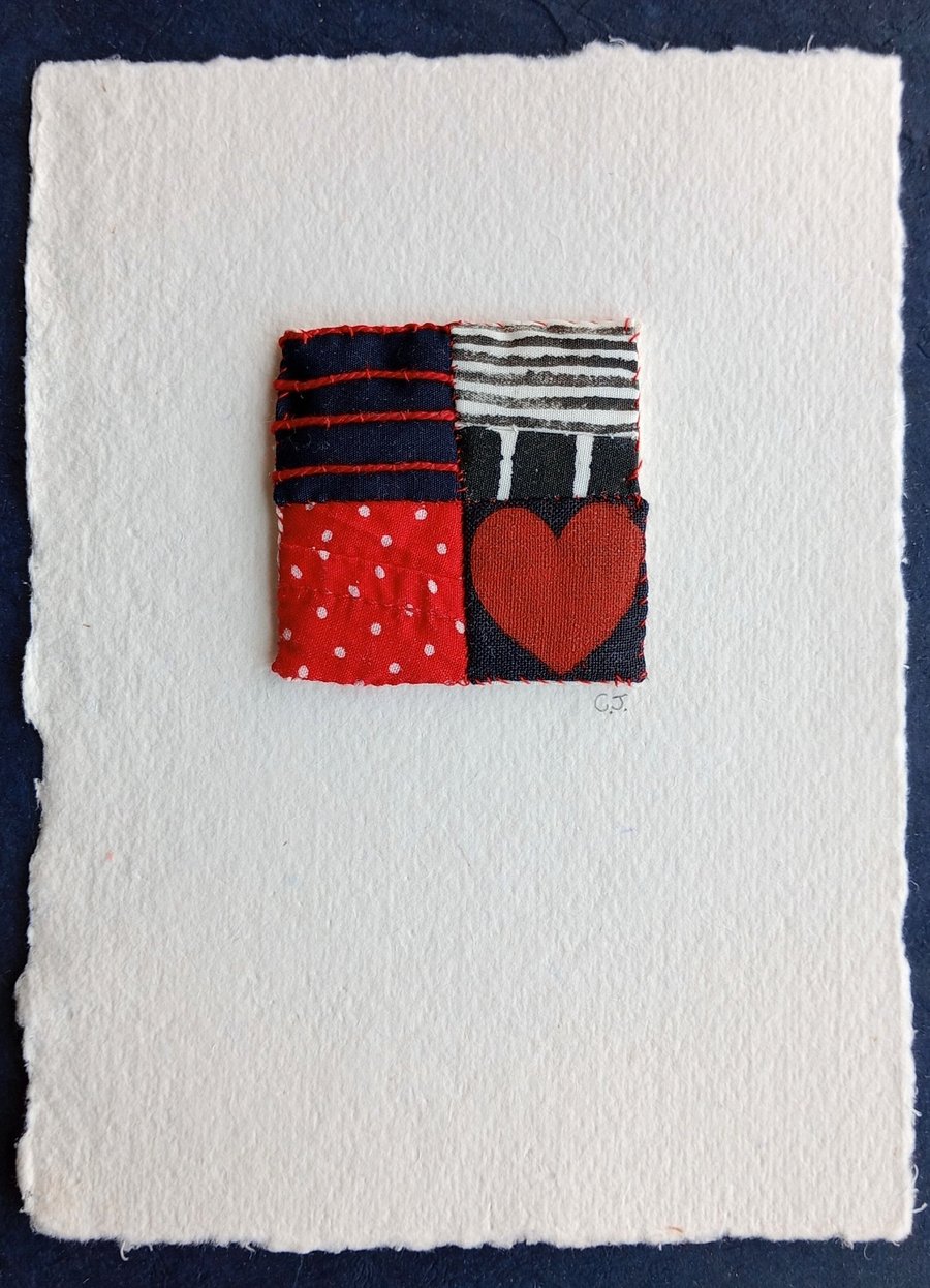 No 8 Miniature Textile Art Quilt