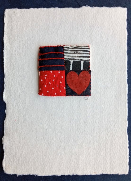 No 8 Miniature Textile Art Quilt