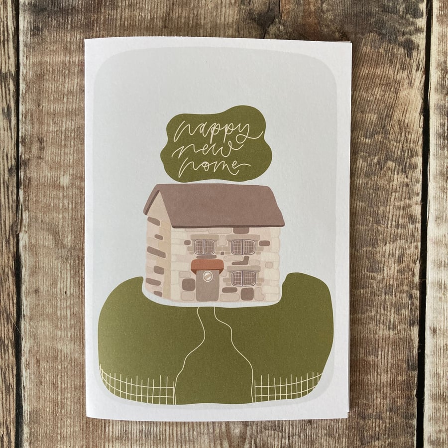 New Home Card: Cosy Cottage, Congratulations Card