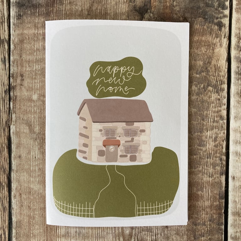 New Home Card: Cosy Cottage, Congratulations Card