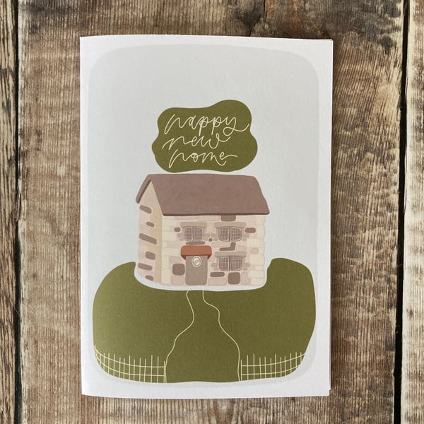 New Home Card: Cosy Cottage, Congratulations Card