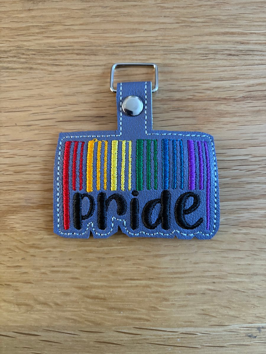 Pride barcode key fob keyring 