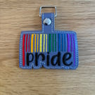 Pride barcode key fob keyring 