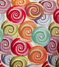 Cushion Cover: Tapestry Swirls design Red reverse 17" (43cm) - Image 4
