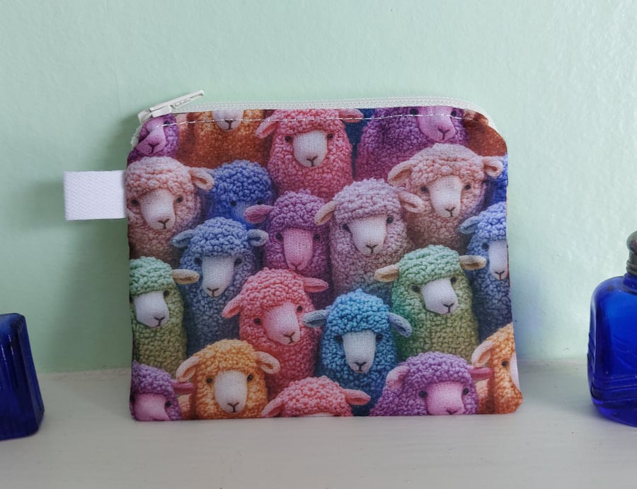 Sheep Purse or Card Holder Cotton 