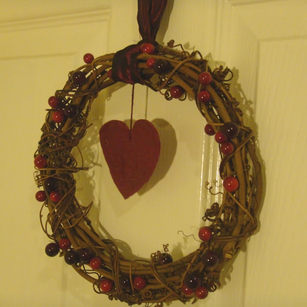 Polymer Heart Christmas Wreath