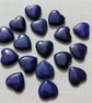 6 Blue Dumortierite Solid Gemstone Polished Hearts - 20mm - Chakra - Crafting - Image 3