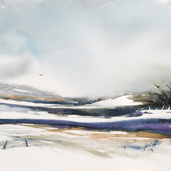 A Winters Day, Original Watercolour Painting.