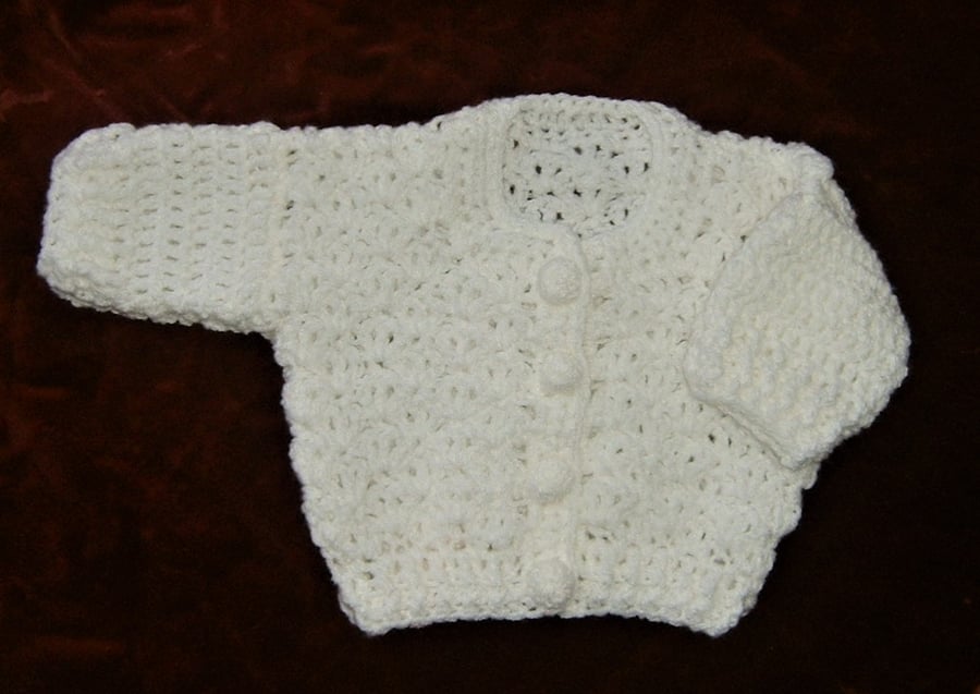 RESERVED for JAN................., new baby cardigan ( ref  F654)