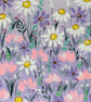 Lilac Wildflowers Acrylic Painting - Image 3