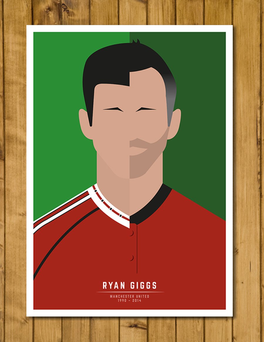 Ryan Giggs - 1991 to 2014 Split Poster  - Man Utd - Various Sizes