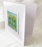 HAND EMBROIDERED FLORAL GREETING CARD EUPHORBIA  - Image 3
