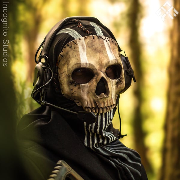 Night War Ghost Mask - Cosplay - Airsoft - Resin Hand-Painted - Custom Balaclava