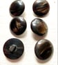 Six 2cm Dark brown buttons with shank  - Image 3