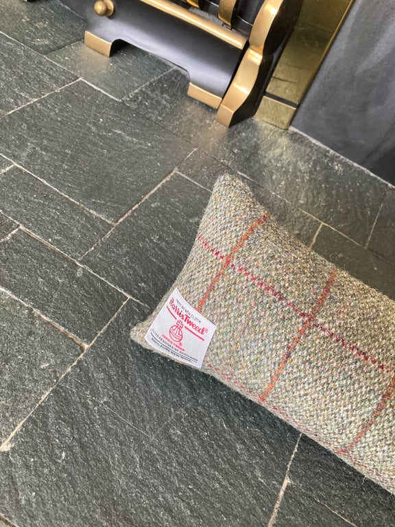 Green Mountain Bracken Huntsman Check Harris Tweed Draught Excluder