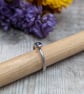 Sterling Silver and 9ct Gold Patterned Iolite Gemstone Stacking Ring - JBJ9013 - Image 5