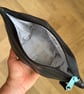 Lined Inner Tube Bag - Blue Zip & Light Blue Transport-Themed Lining