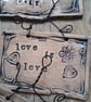 LAST ONE! rustic ceramic pottery sign-love is love