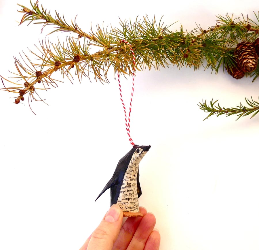 Storybook Penguin Decoration - READY TO SHIP