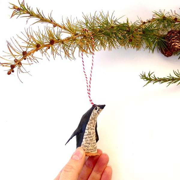 Storybook Penguin Decoration - READY TO SHIP