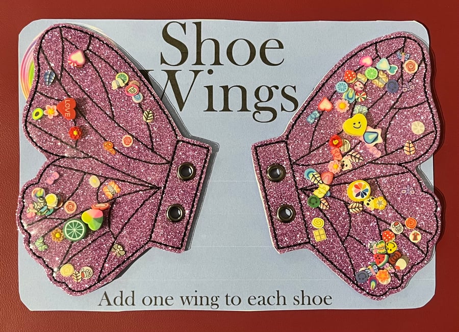 Embroidered shoe,boot wings. 3D shaker