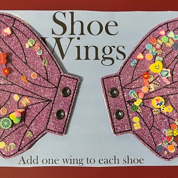 Embroidered shoe,boot wings. 3D shaker
