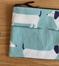 Turquoise Dachshund Coin Purse, Handmade in the UK