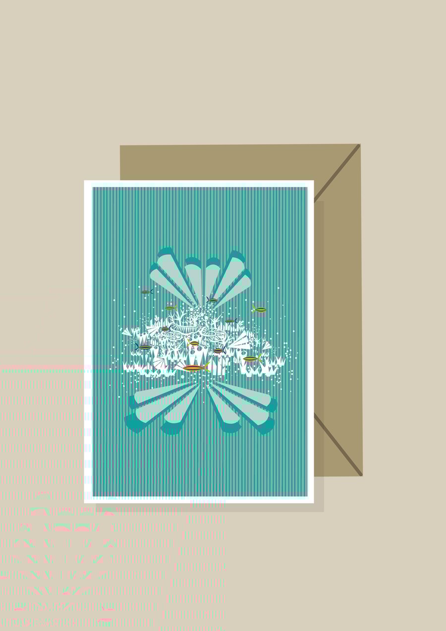 Educational Greetings Card  - Coral Bleaching