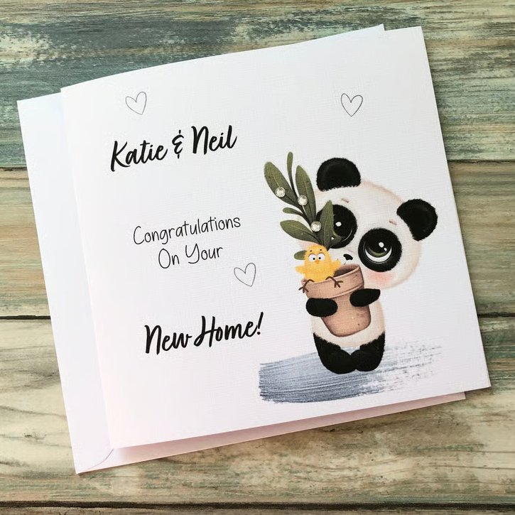 New Home, Congratulations card, Personalised &Handmade, New Home Gift
