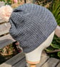 Crochet Slouch Beanie Hat (Grey) - Image 3